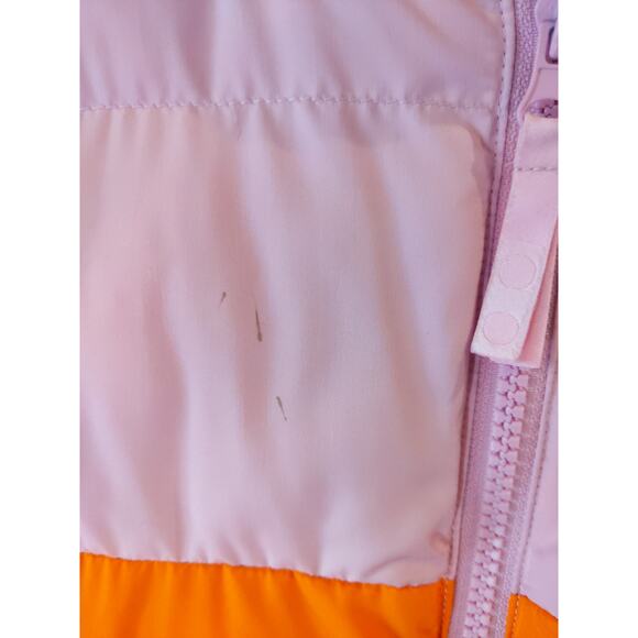 LEGO Target Collaboration Colorblock Puffer Vest Women's M Pink Orange Red - Picture 5 of 12